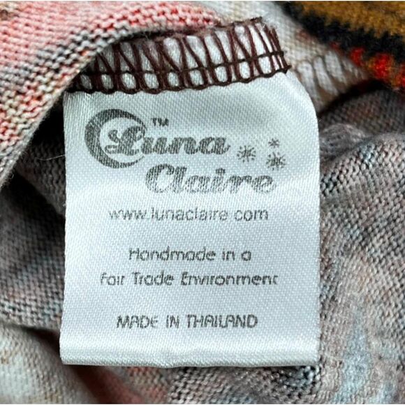 Luna Claire Women's Adorable Comfy Hi-Low Sweater Hoodie Multi-Patterned Size M - Picture 6 of 9